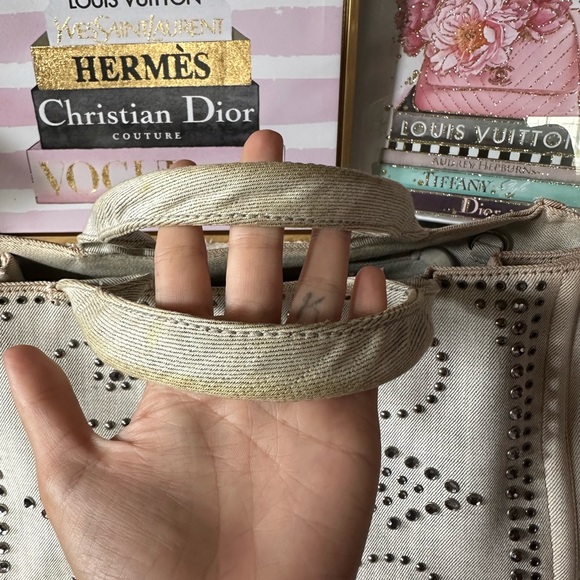 Prada Canapa Bijoux Embellished Denim Tote - Picture 6 of 16